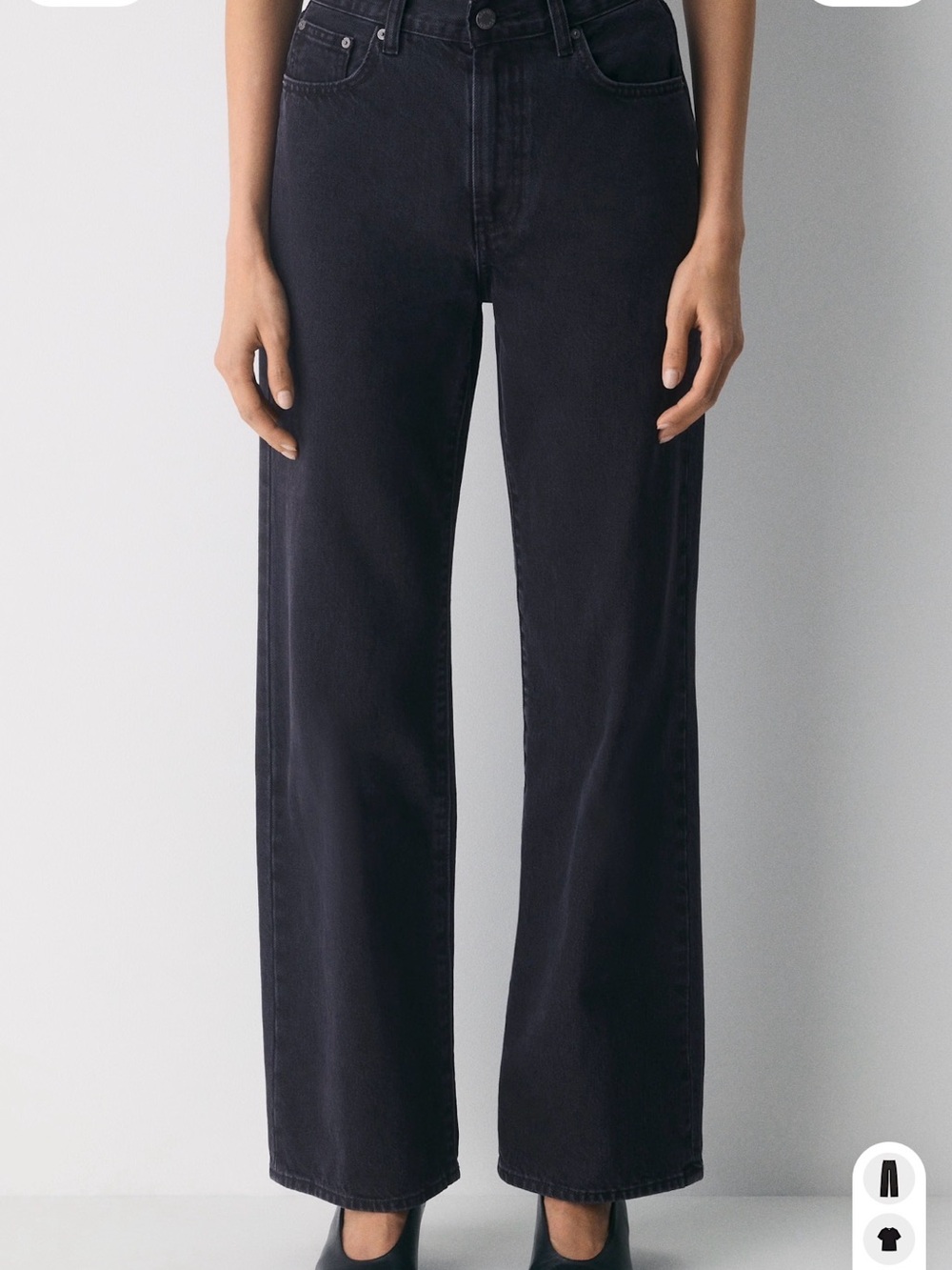 Denim Forum “The Farrah Hi-Rise Wide Leg” Black
